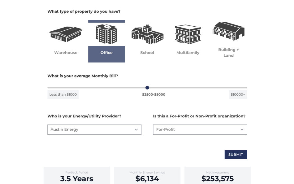 pricing table
