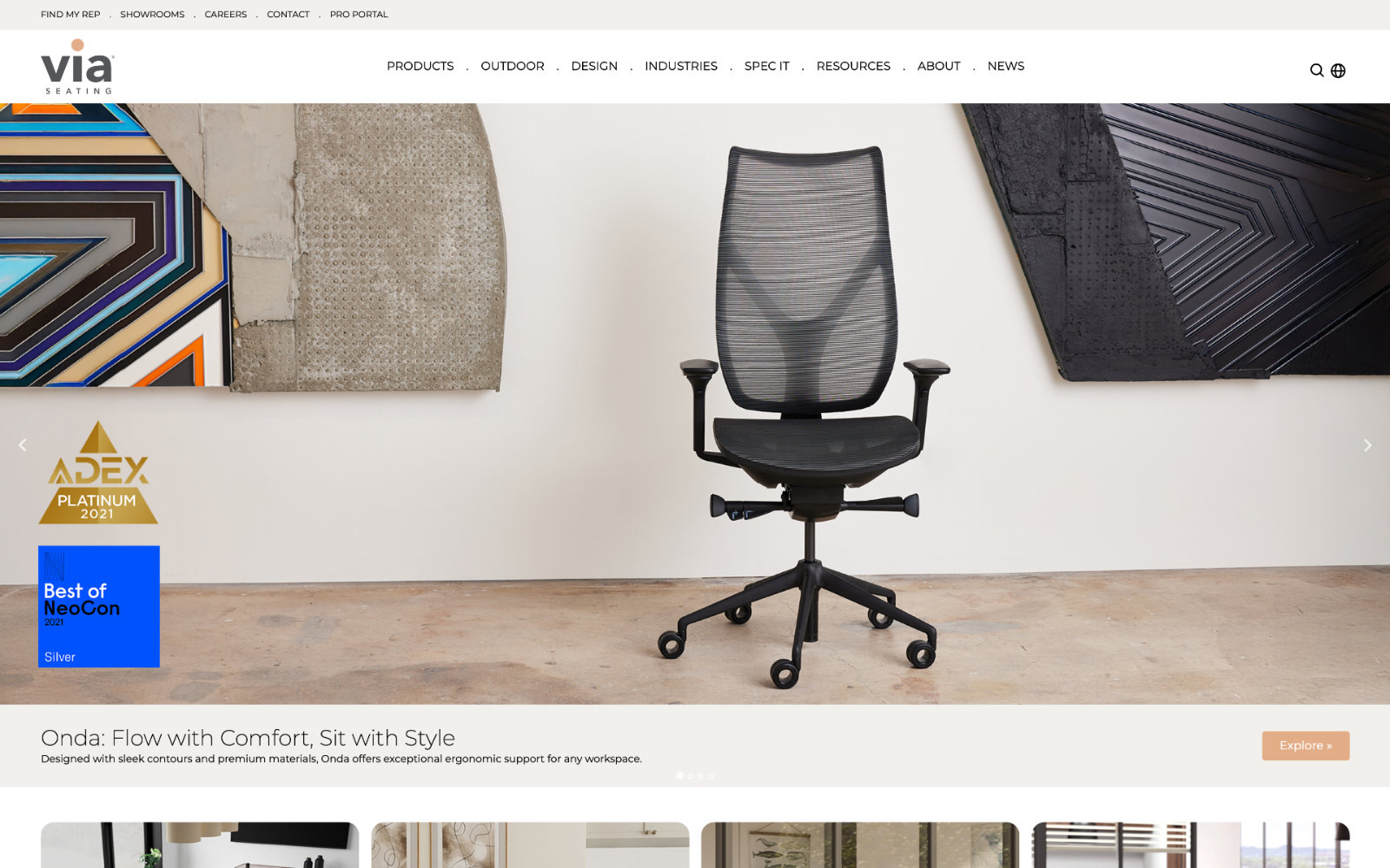 Via Seating Homepage
